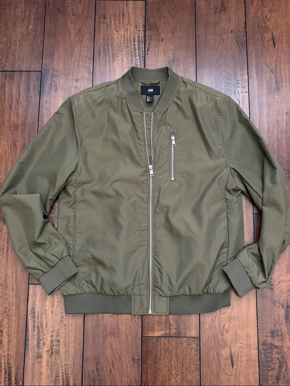H&M Olive Bomber Jacket for Men
